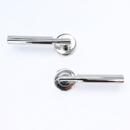 Superior Titan Lever on Round Rose Handle Set - Polished Stainless Steel