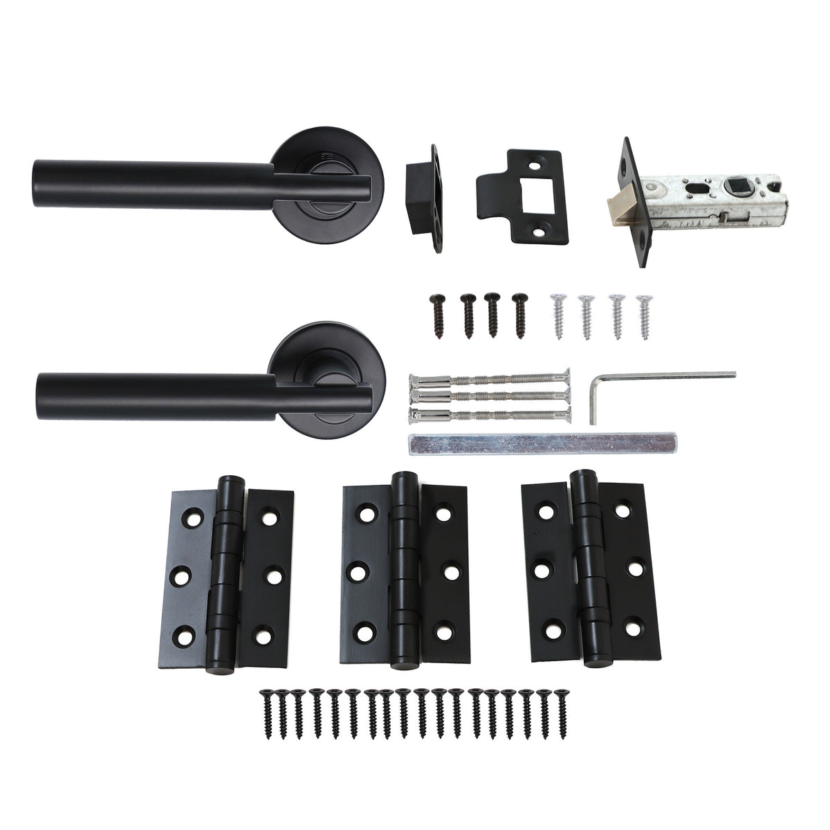 Superior Titan Lever on Round Rose Handle Set - Matt Black