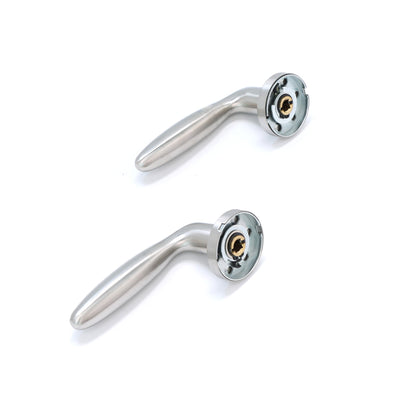 Superior Sirius Lever on Round Rose Handle Set - Satin Stainless Steel