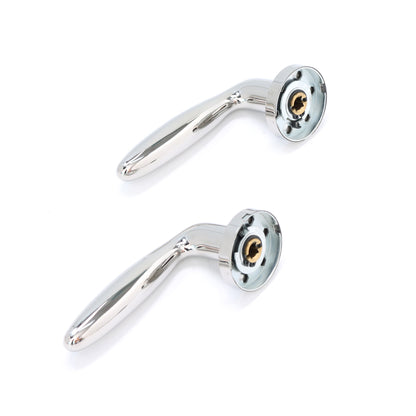 Superior Sirius Lever on Round Rose Handle Set - Polished Stainless Steel