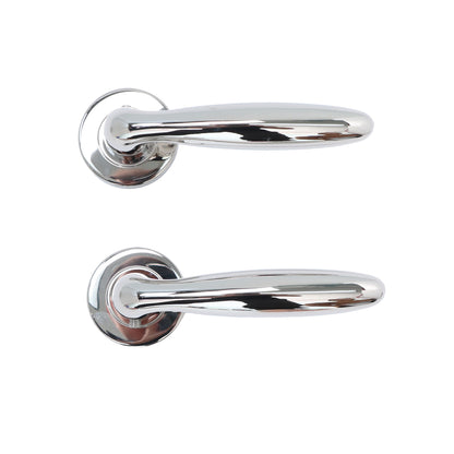 Superior Sirius Lever on Round Rose Handle Set - Polished Stainless Steel