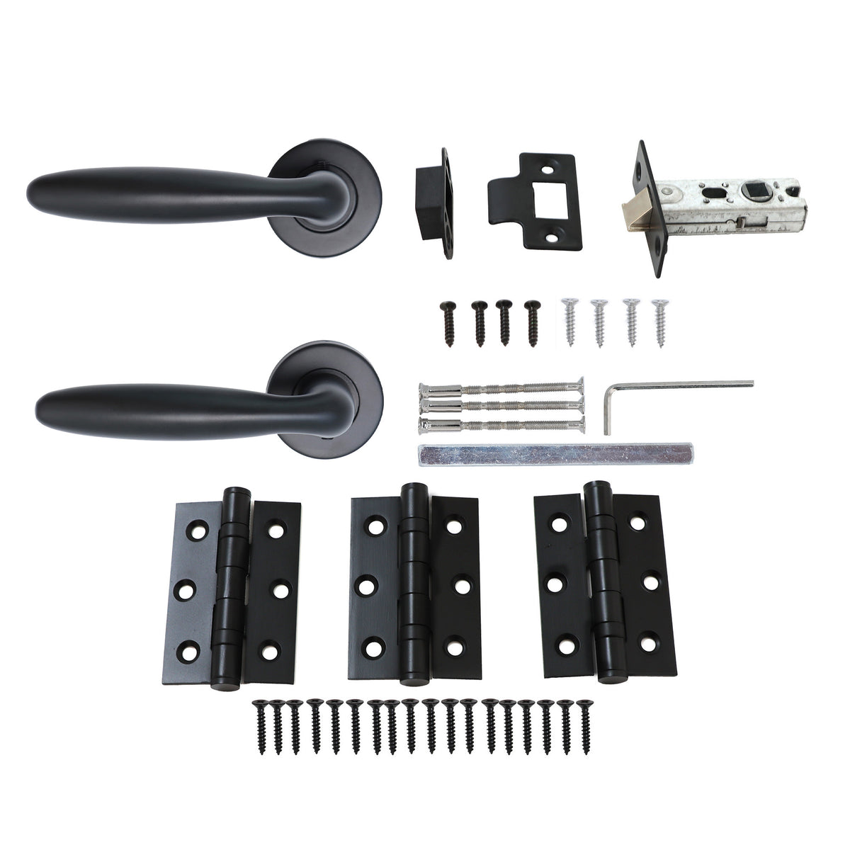 Superior Sirius Lever on Round Rose Handle Set - Matt Black