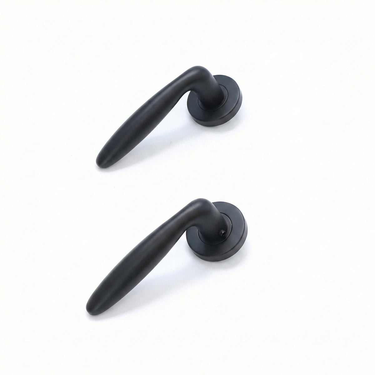 Superior Sirius Lever on Round Rose Handle Set - Matt Black
