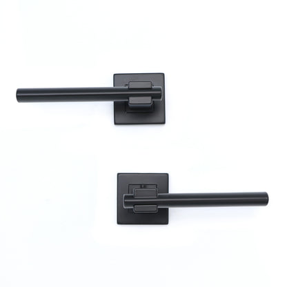 Superior Phobos Lever on Square Rose Handle Set - Matt Black