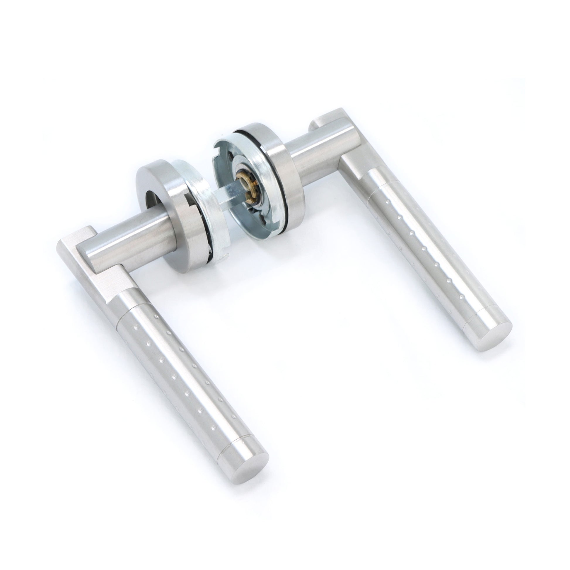 Superior Proxima Lever on Round Rose Handle Set - Satin Stainless Steel