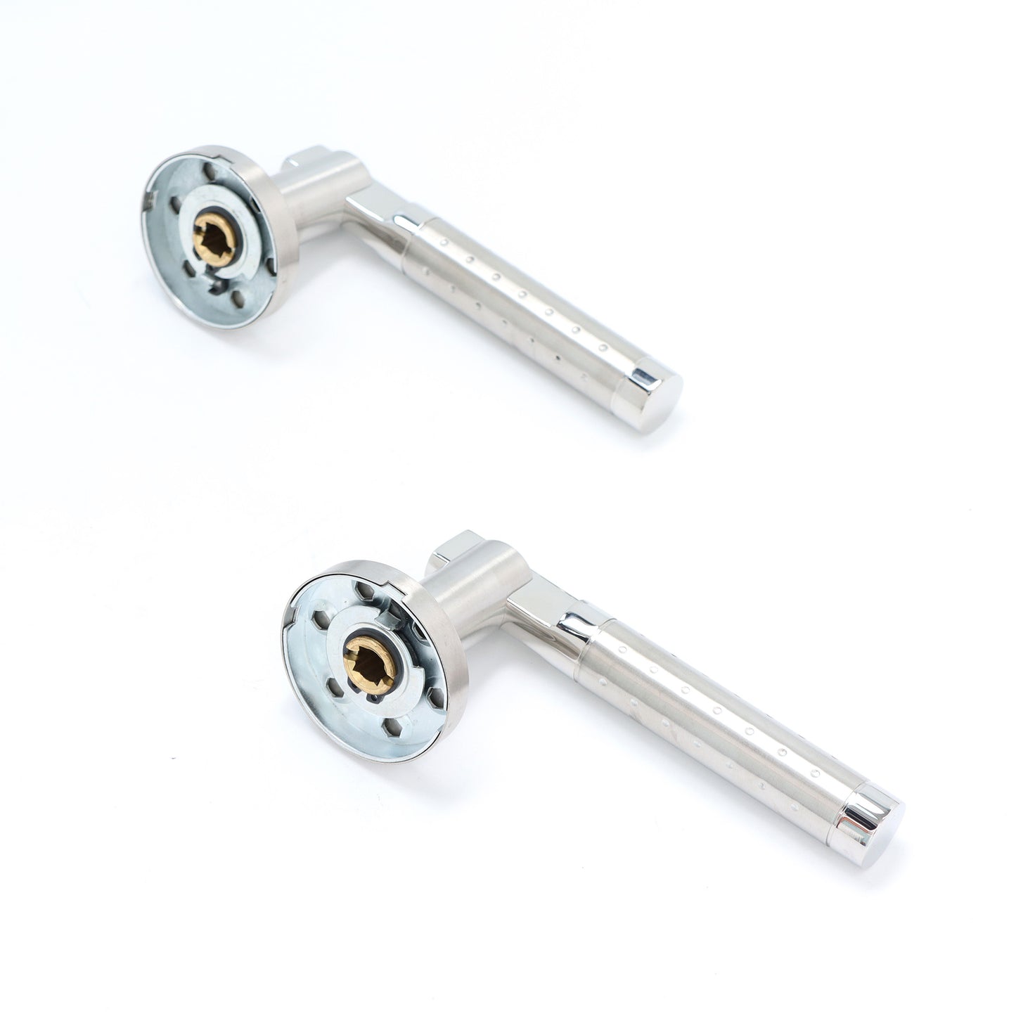 Superior Proxima Lever on Round Rose Handle Set - Polished Stainless Steel
