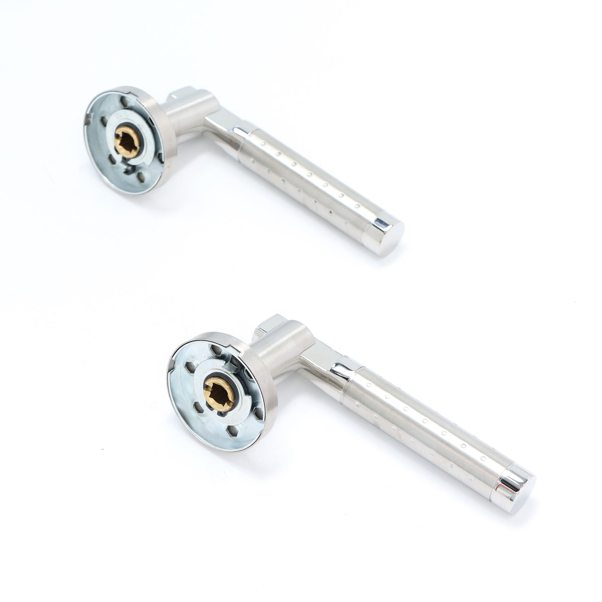 Superior Proxima Lever on Round Rose Handle Set - Polished Stainless Steel