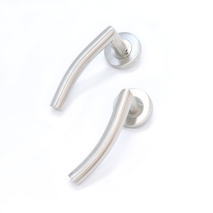 Superior Miranda Lever on Round Rose Handle Set - Satin Stainless Steel