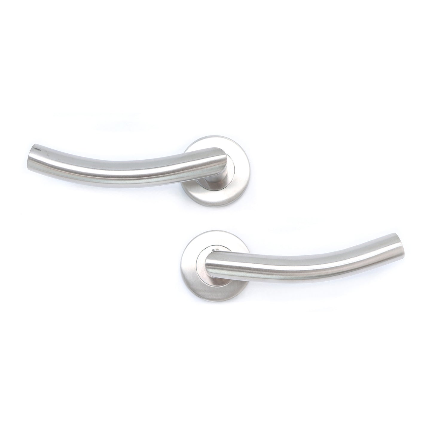 Superior Miranda Lever on Round Rose Handle Set - Satin Stainless Steel