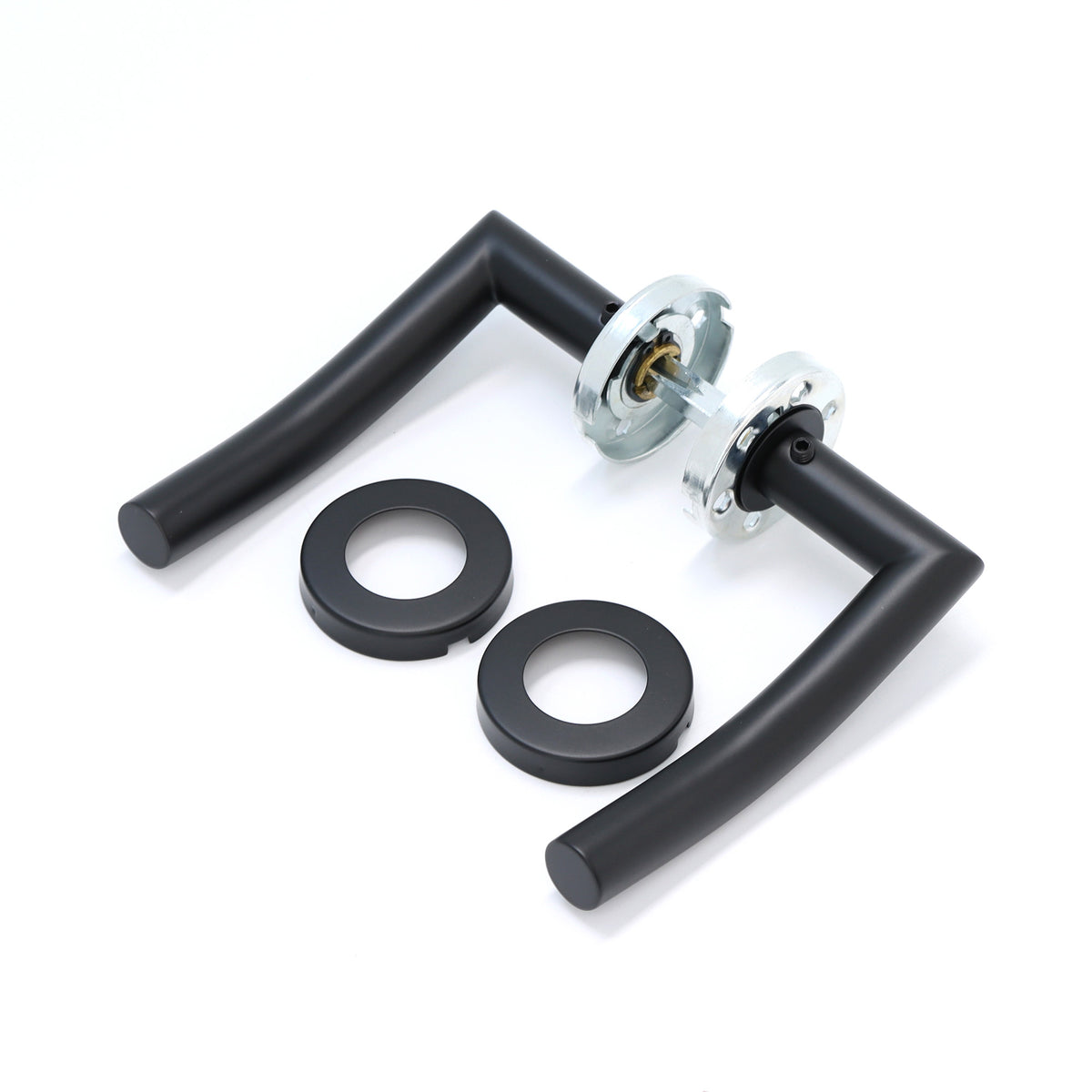 Superior Miranda Lever on Round Rose Handle Set - Matt Black