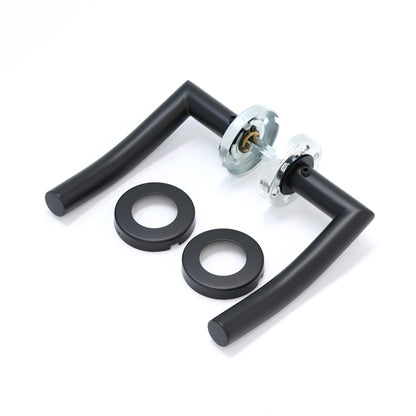 Superior Miranda Lever on Round Rose Handle Set - Matt Black