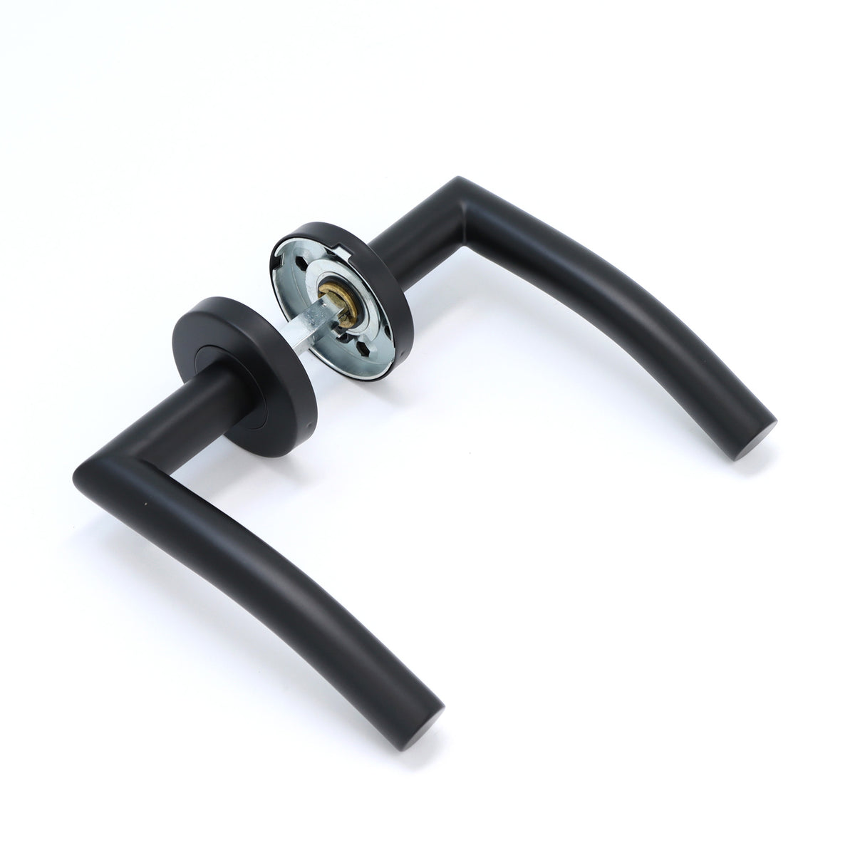 Superior Miranda Lever on Round Rose Handle Set - Matt Black