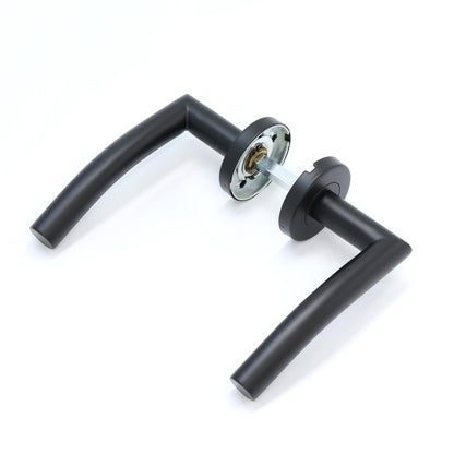 Superior Miranda Lever on Round Rose Handle Set - Matt Black