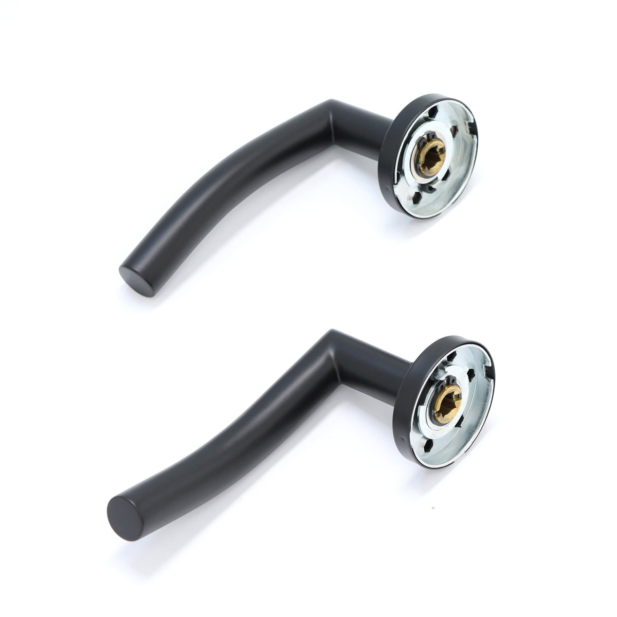 Superior Miranda Lever on Round Rose Handle Set - Matt Black