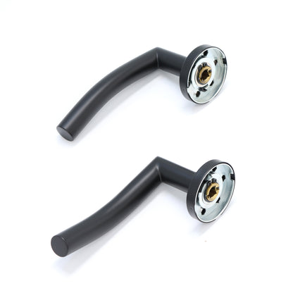 Superior Miranda Lever on Round Rose Handle Set - Matt Black