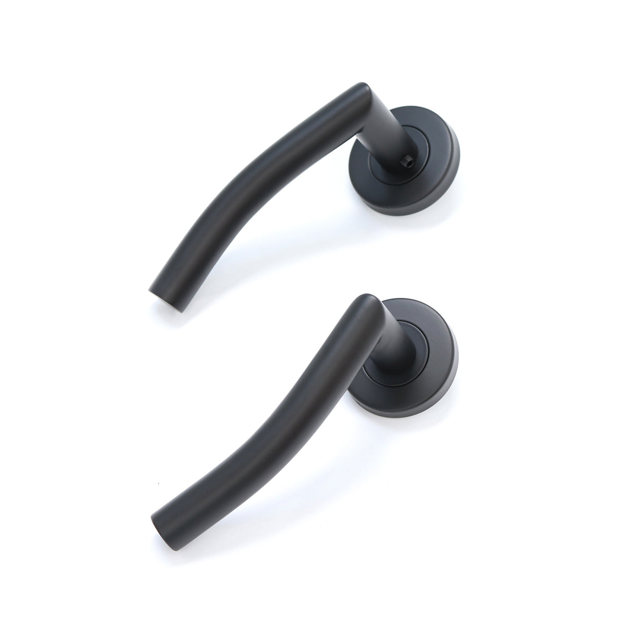 Superior Miranda Lever on Round Rose Handle Set - Matt Black