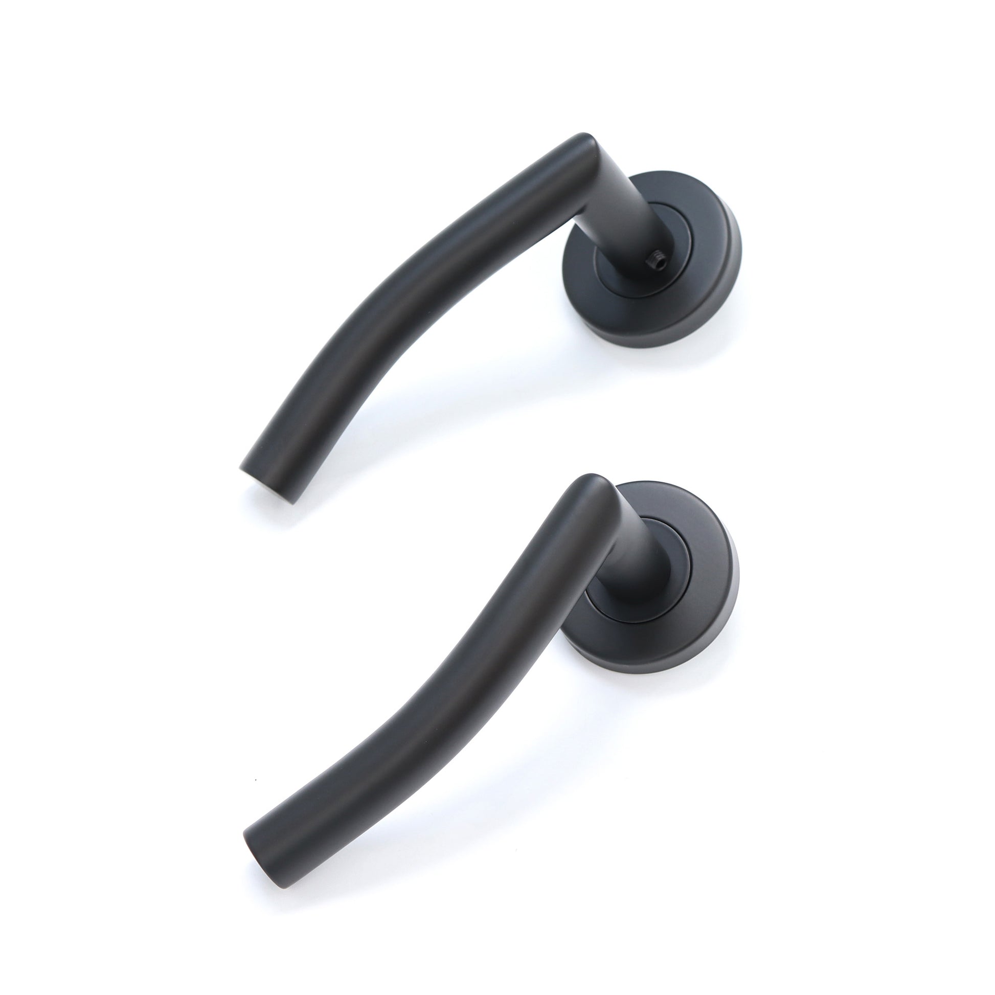 Superior Miranda Lever on Round Rose Handle Set - Matt Black