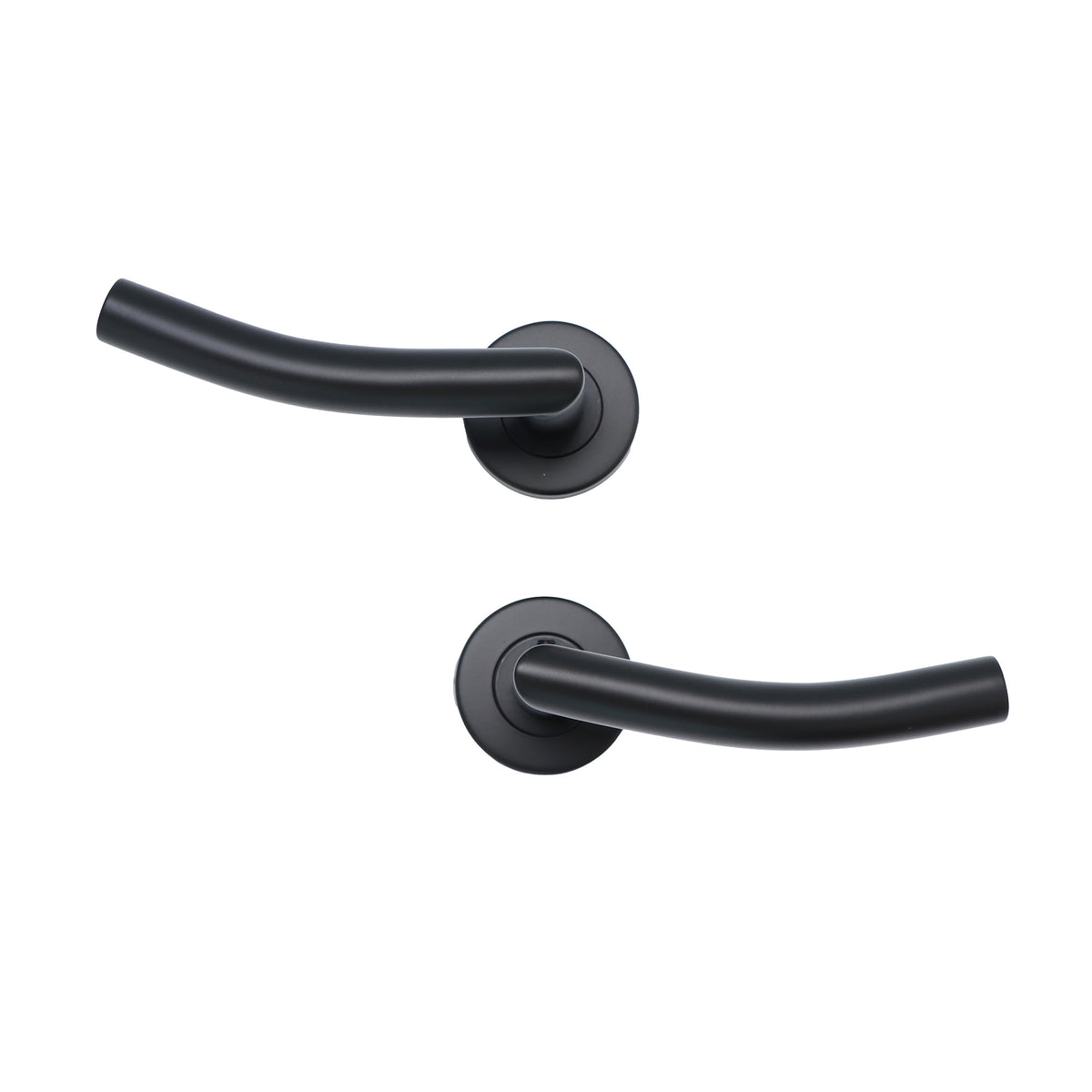 Superior Miranda Lever on Round Rose Handle Set - Matt Black