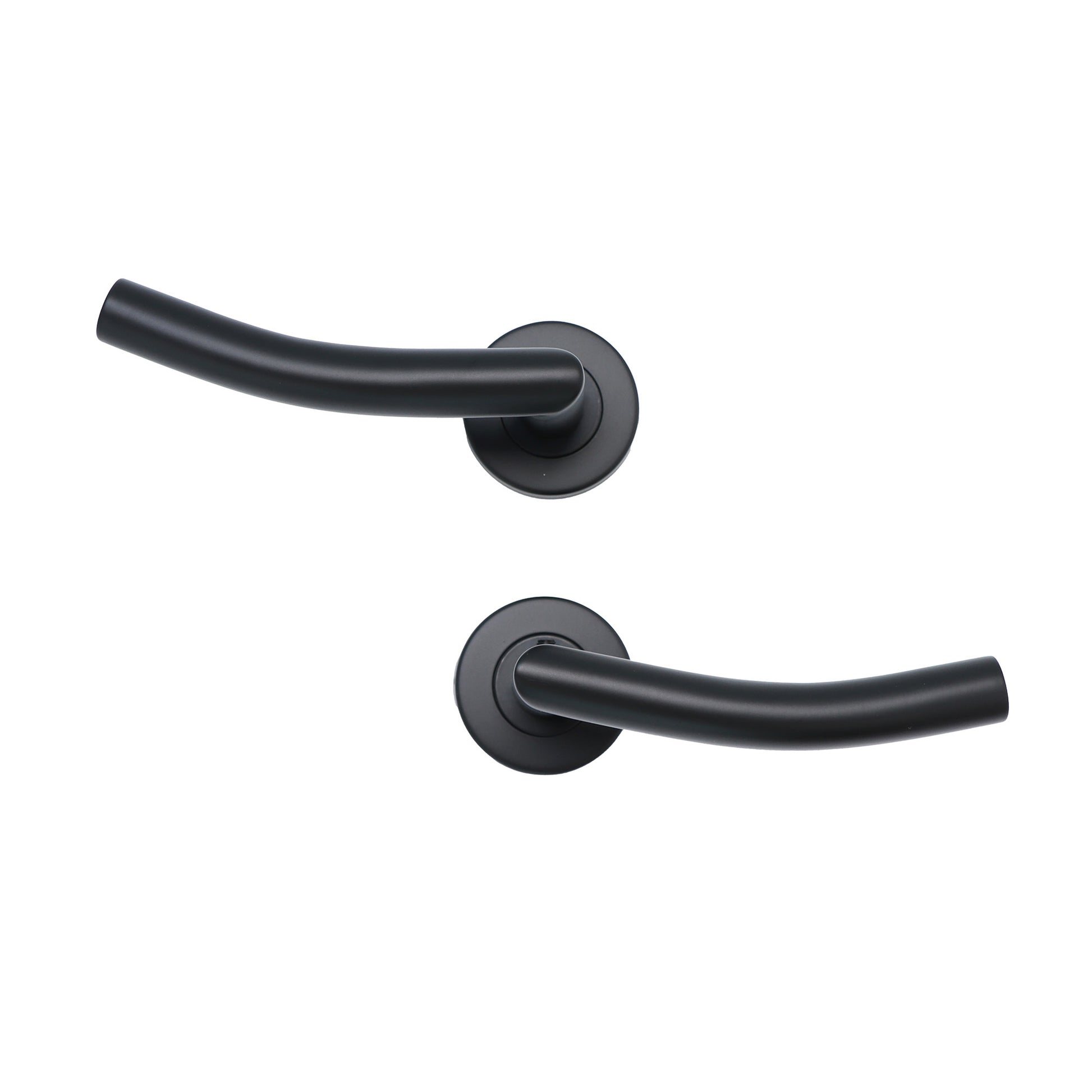 Superior Miranda Lever on Round Rose Handle Set - Matt Black