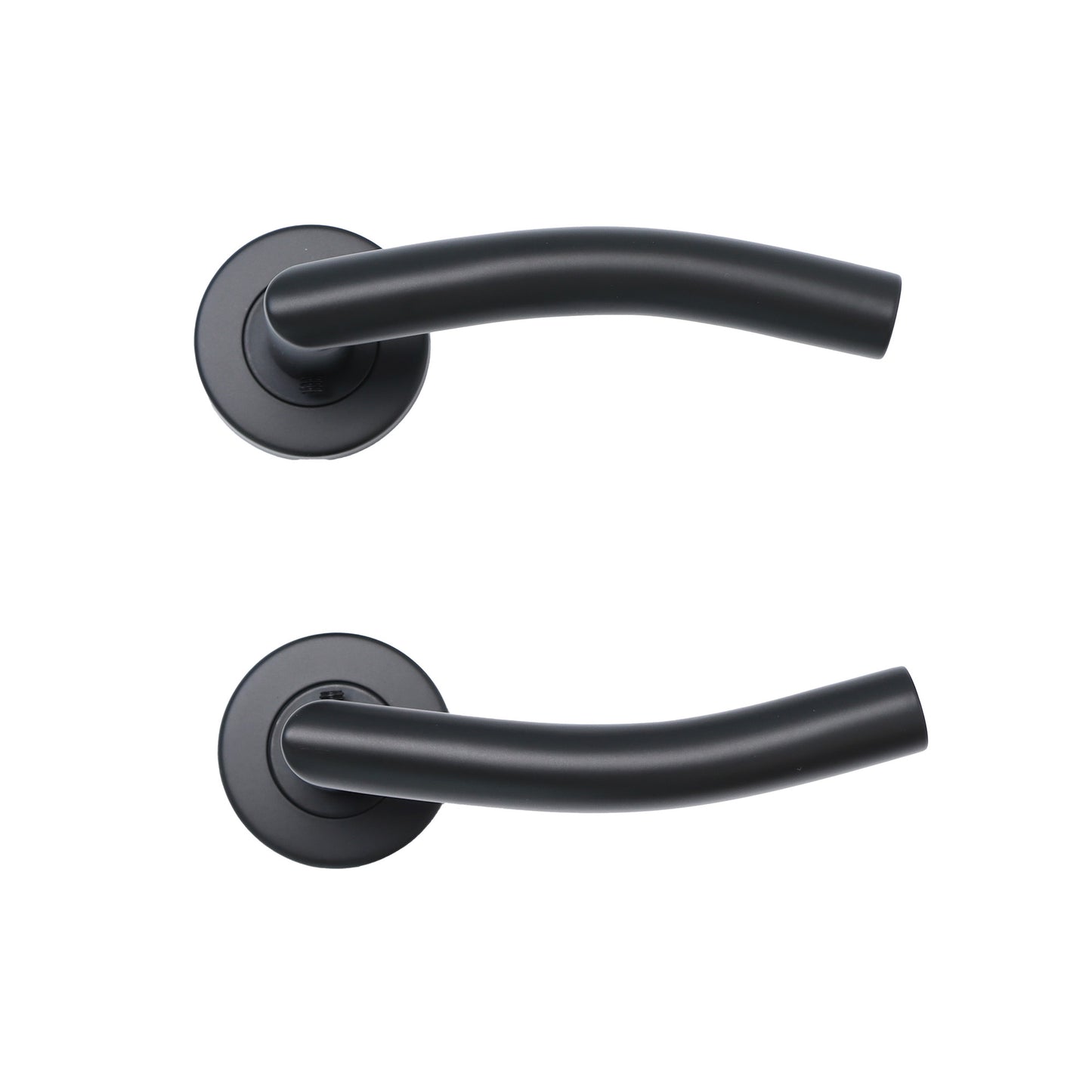 Superior Miranda Lever on Round Rose Handle Set - Matt Black