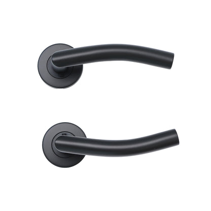 Superior Miranda Lever on Round Rose Handle Set - Matt Black