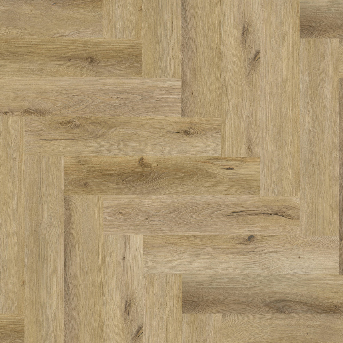Langford Oak - Foundation Herringbone LVT 5mm Anti-Microbial UV Coated Rigid Core Vinyl Flooring (123003)