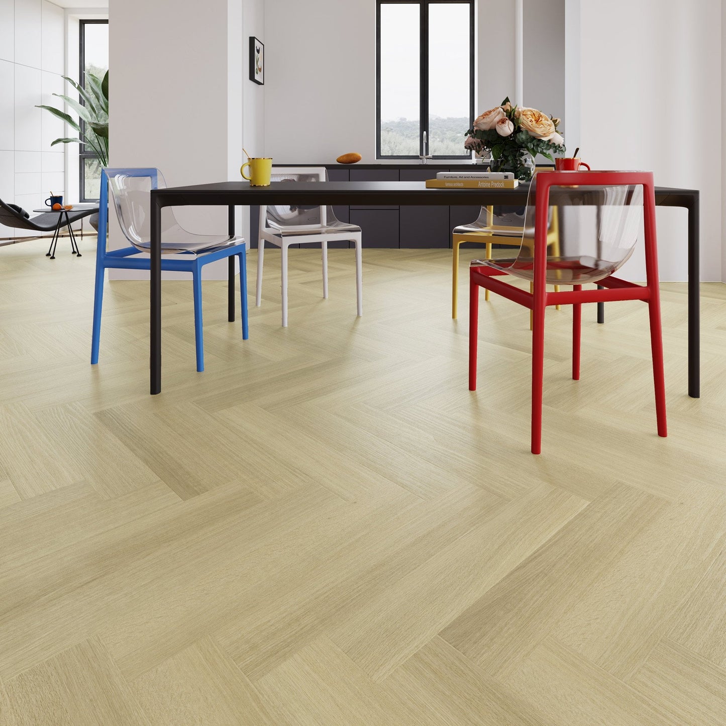 Woodstock Oak - Prime Herringbone 5mm Purecoat Rigid Core Vinyl Flooring (123014)