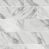White Gloss Marble - Luxe Vision Pre-Grouted 5.5mm Stone Embossed UV Coated Rigid Core LVT Flooring