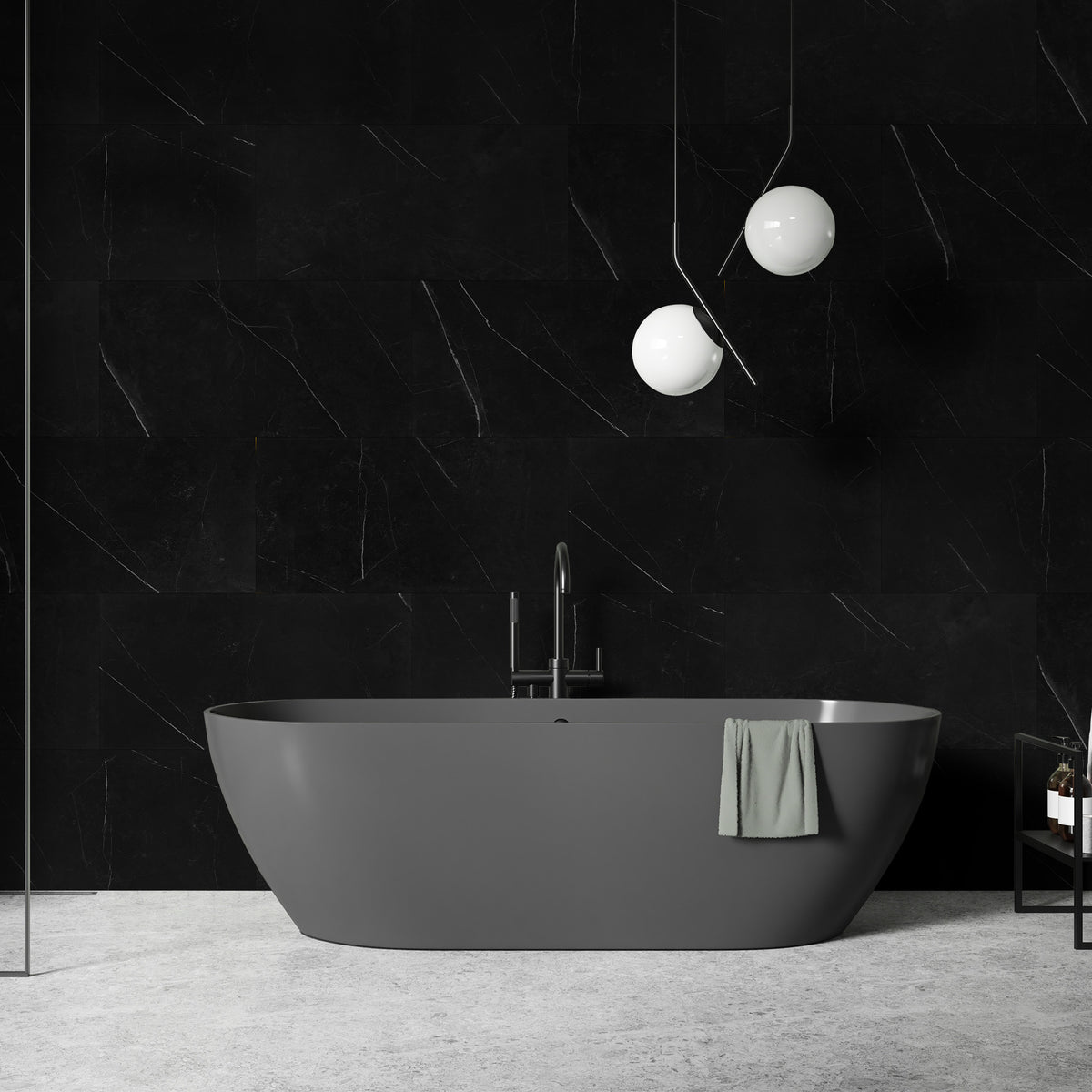 Black Marble - Luxe Vision SPC 4mm Waterproof UV Coated Wall Panelling