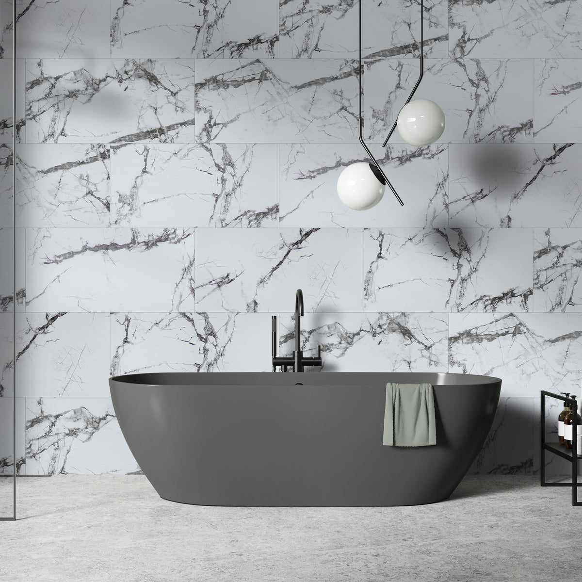 White Marble - Luxe Vision SPC 4mm Waterproof UV Coated Wall Panelling