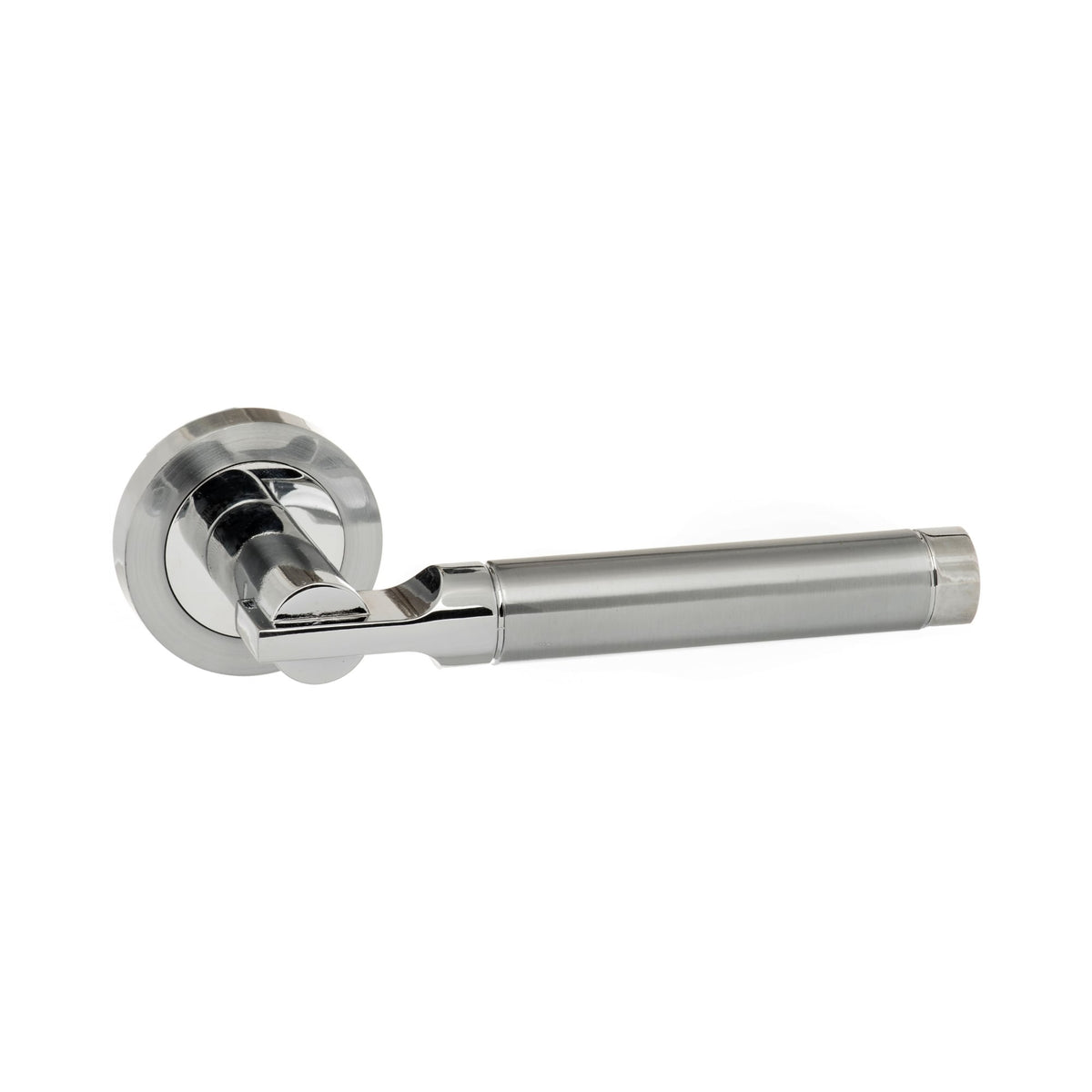 Status Dakota Round Lever Door Handle - Satin Chrome and Polished Chrome