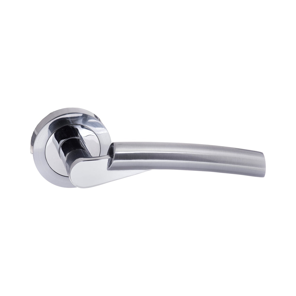 Status Florida Round Lever Door Handle - Satin Chrome and Polished Chrome