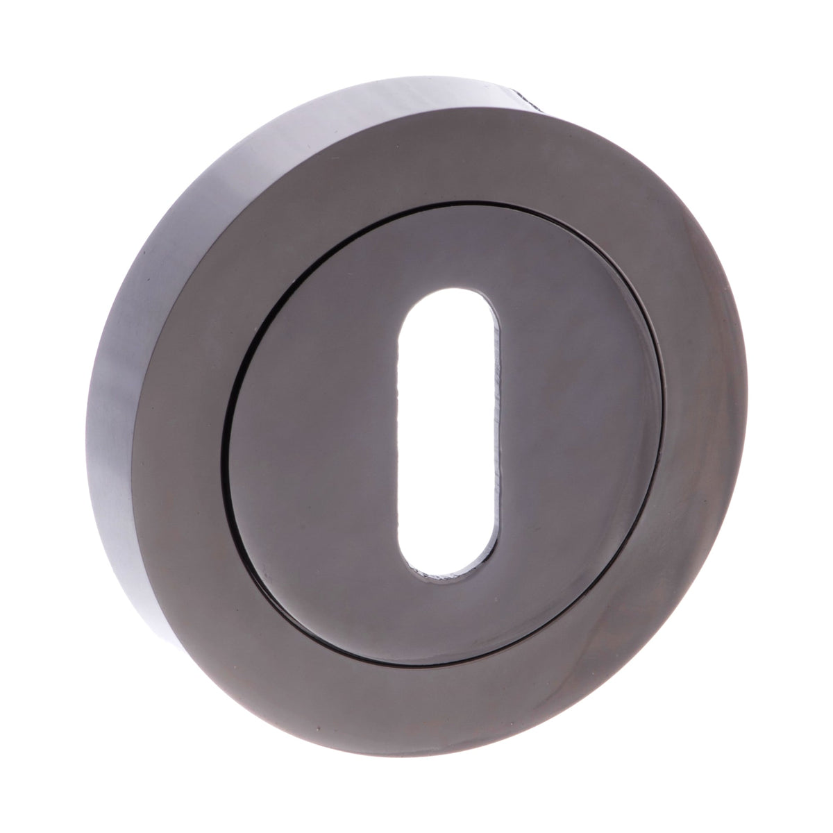 Status Round Key Escutcheon Pair - Black Nickel