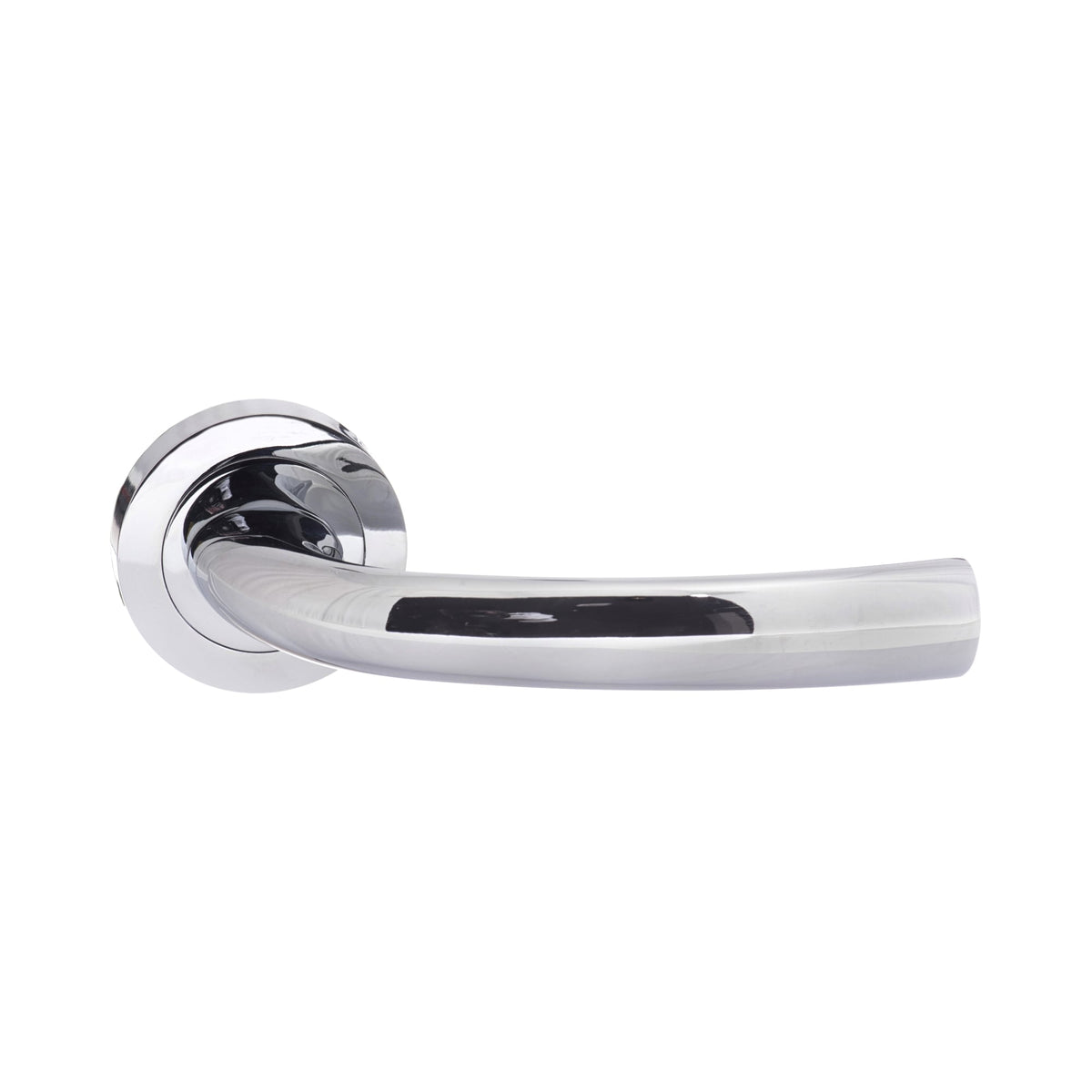 Status Nevada Round Lever Door Handle - Polished Chrome