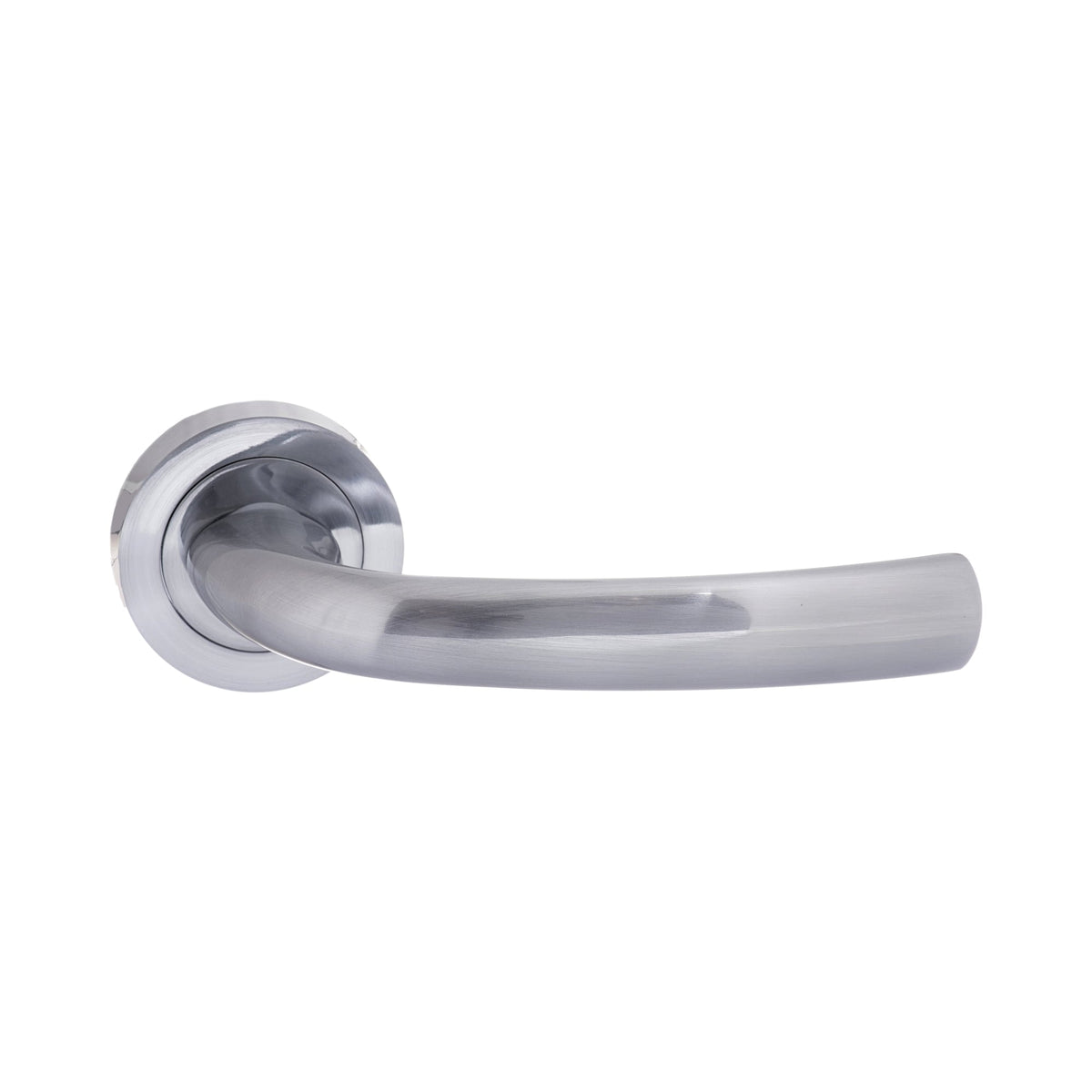 Status Nevada Round Lever Door Handle - Satin Chrome
