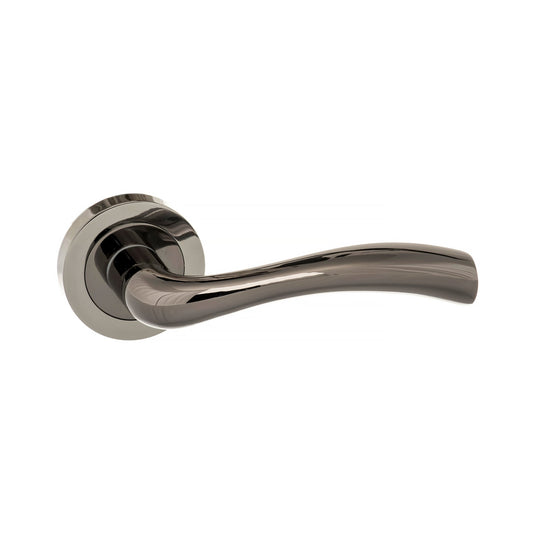 Status Texas Round Lever Door Handle - Black Nickel