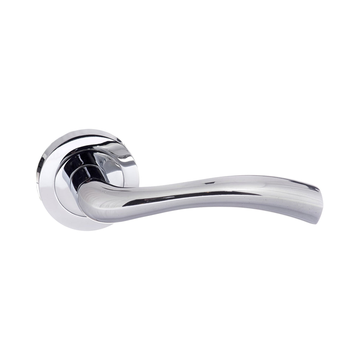 Status Texas Round Lever Door Handle - Polished Chrome