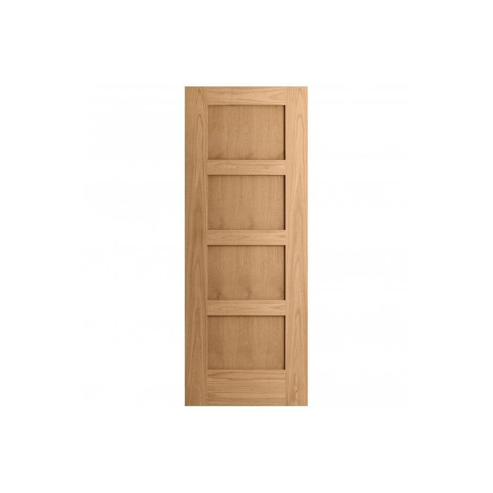 Oak Internal Fully Finished Shaker Made-to-Measure FD30 Fire Door (122646)