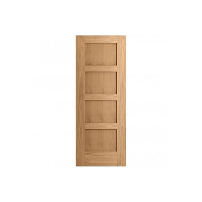 Oak Internal Fully Finished Shaker Made-to-Measure FD30 Fire Door (122646)