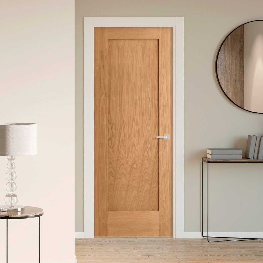 Oak Internal Fully Finished Pattern 10 Made-to-Measure FD30 Fire Door (122650)