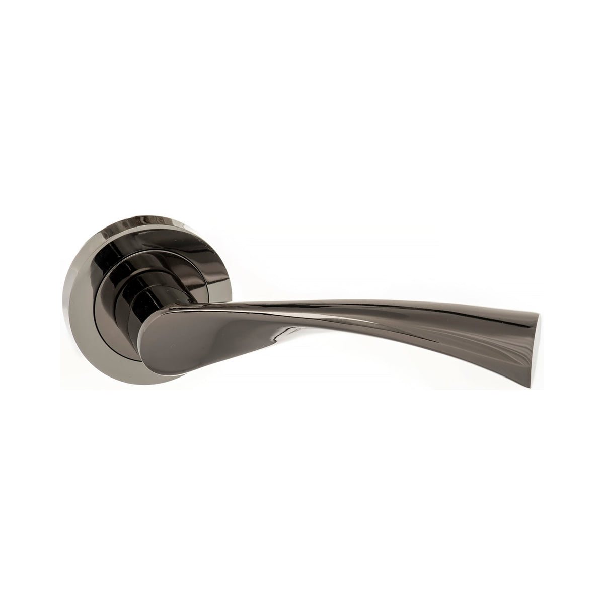 Status Colorado Round Lever Door Handle - Black Nickel