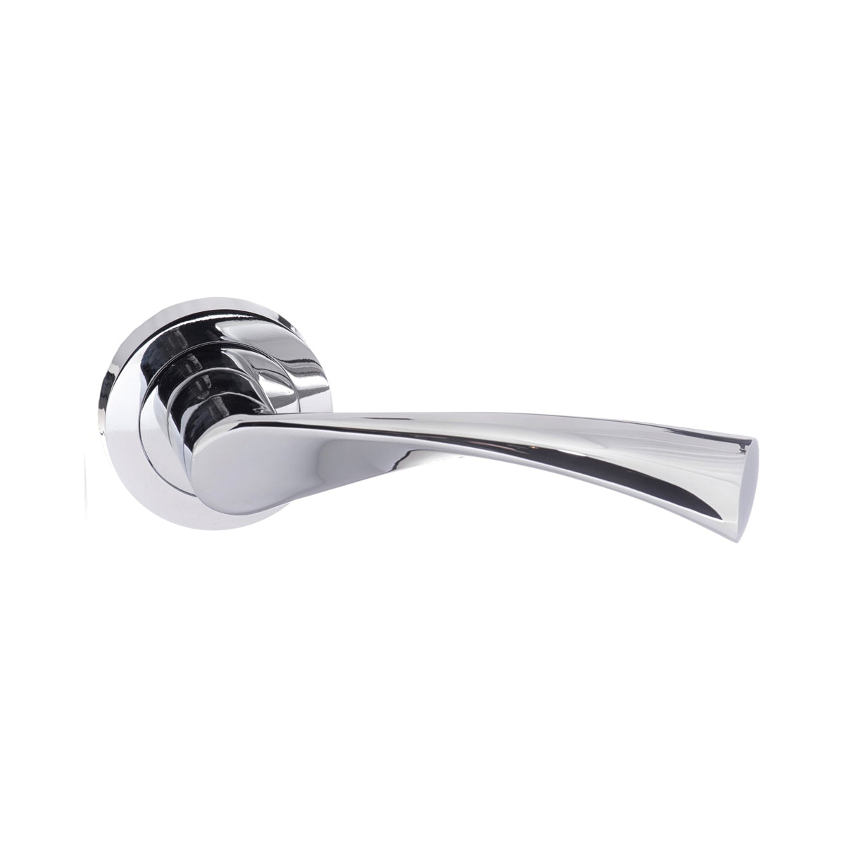 Status Colorado Round Lever Door Handle - Polished Chrome