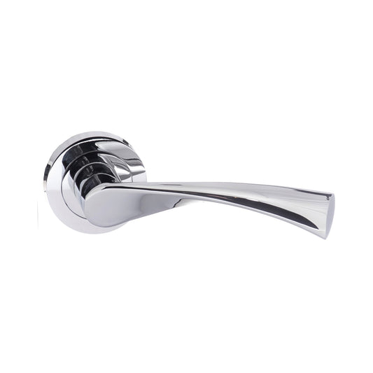 Status Colorado Round Lever Door Handle - Polished Chrome