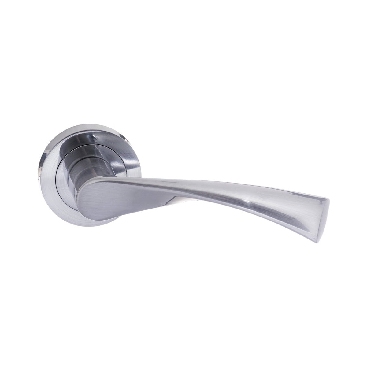 Status Colorado Round Lever Door Handle - Satin Chrome