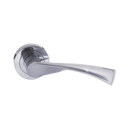 Status Colorado Round Lever Door Handle - Satin Chrome