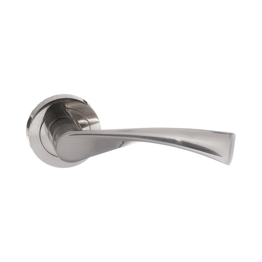 Status Colorado Round Lever Door Handle - Satin Nickel