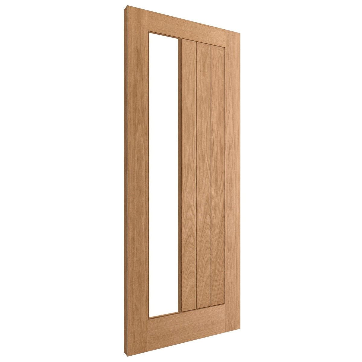 Oak Internal Unfinished Farley 1 Light Obscure Offset Glass Made-to-Measure Door