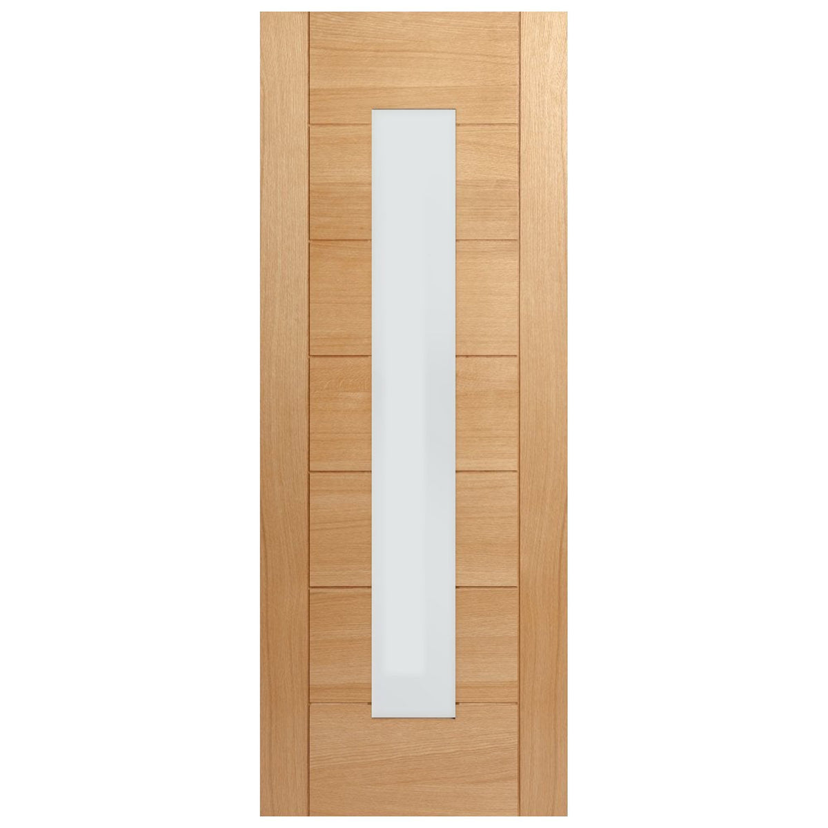 Oak Internal Fully Finished Pedrena 1 Light Obscure Glass Made-to-Measure Door