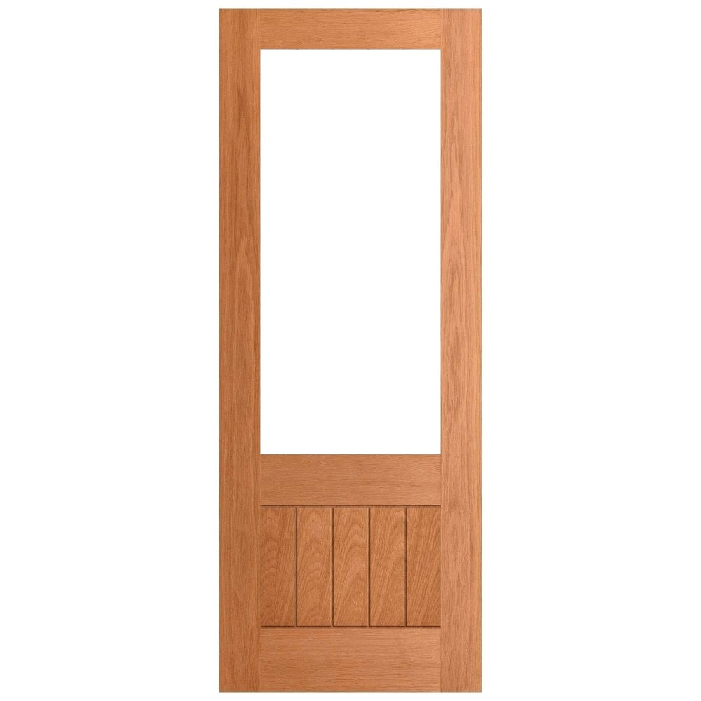 Oak Internal Fully Finished Farley 1 Panel 1 Light Clear Glass FD30 Fire Door