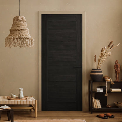 Black Fully Internal Finished Endure Laminate Ladder FD30 Fire Door (122001)